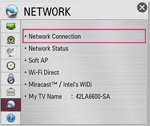 LG Smart TV Netcast - Network Connection