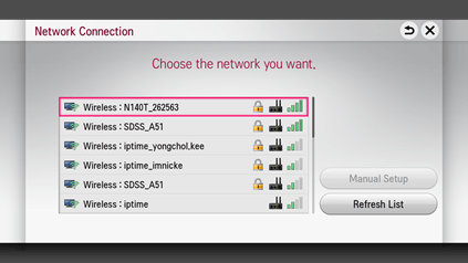 LG Smart TV Netcast - Choose the Network