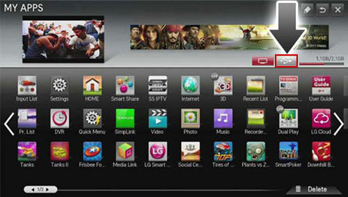 LG Smart TV Netcast - My Apps