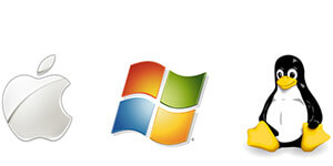 Логотипы Apple, Windows и Linux